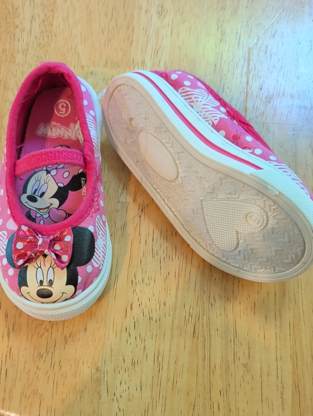 Disney Pink Minnie Mouse Slip-On Sneakers